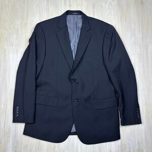 Wilke Rodriguez Modern Fit Wool Blend Two Button Classic Blazer Coat Jacket 44R